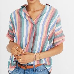 Madewell | Courier Button- Back Festival Stripe